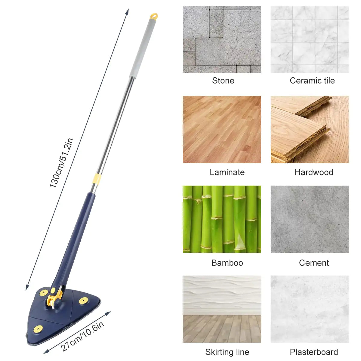 OPTIMA™ Self-Squeeze Triangular Mop